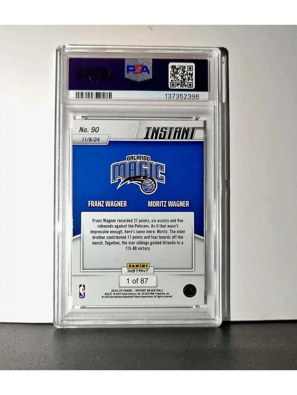 Franz Wagner / Moritz Wagner 2024 Panini NBA #90 Basketball PSA 10 Gem Mint